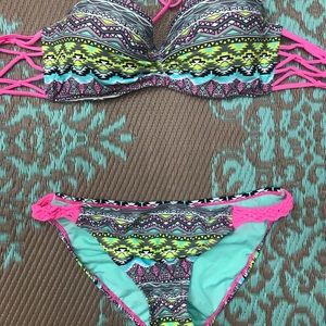 Tribal neon bikini